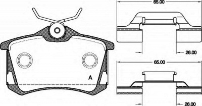 OPEN PARTS bpa026350 -  Комплект тормозных колодок, дисковый тормоз